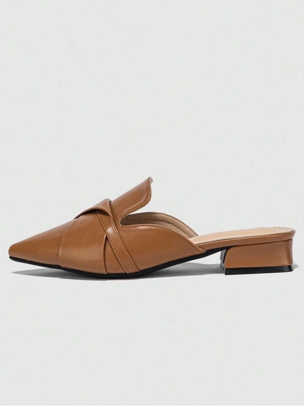 Backless slip on mule in brown - Picture 8 of 12
